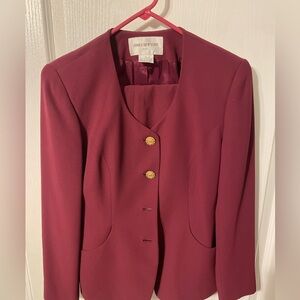 Burgundy 2 pc Women’s Suit with Mini Skirt